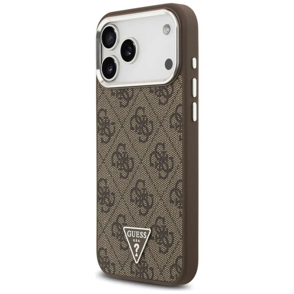 Guess 4G Triangle Logo MagSafe case for iPhone 17 Pro Max - brown_1