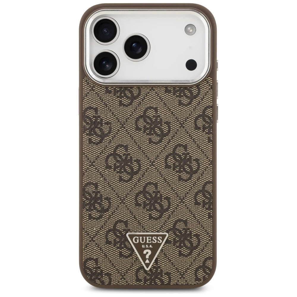 Guess 4G Triangle Logo MagSafe case for iPhone 17 Pro Max - brown_2