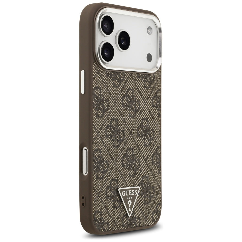 Guess 4G Triangle Logo MagSafe case for iPhone 17 Pro Max - brown_3