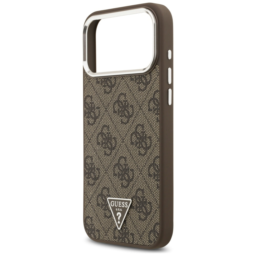 Guess 4G Triangle Logo MagSafe case for iPhone 17 Pro Max - brown_5