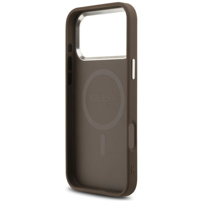 Guess 4G Triangle Logo MagSafe case for iPhone 17 Pro Max - brown_6