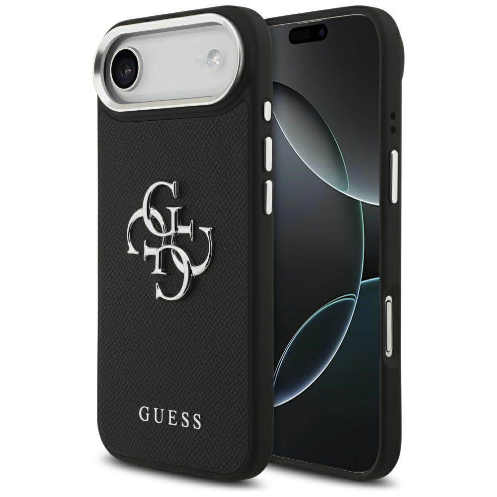 Guess Grained Big 4G Classic Logo case for iPhone 17 Air - black_0