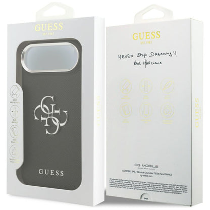 Guess Grained Big 4G Classic Logo case for iPhone 17 Air - black_7
