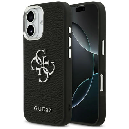 Guess Grained Big 4G Classic Logo case for iPhone 17 - black_0