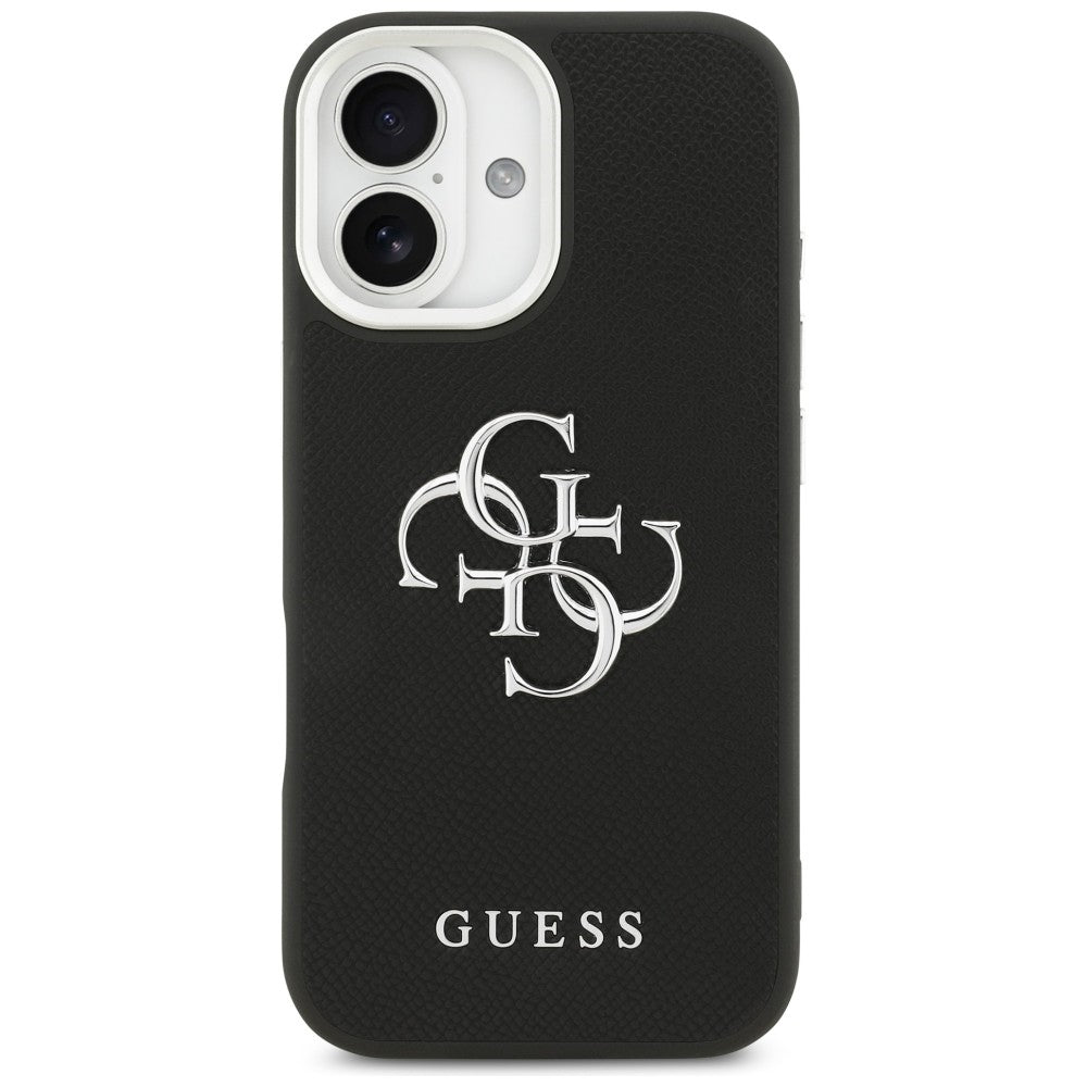 Guess Grained Big 4G Classic Logo case for iPhone 17 - black_2