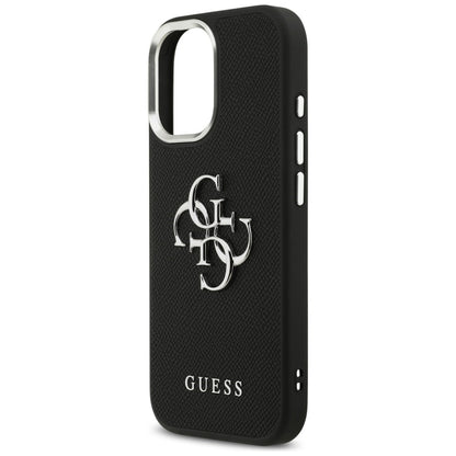 Guess Grained Big 4G Classic Logo case for iPhone 17 - black_5
