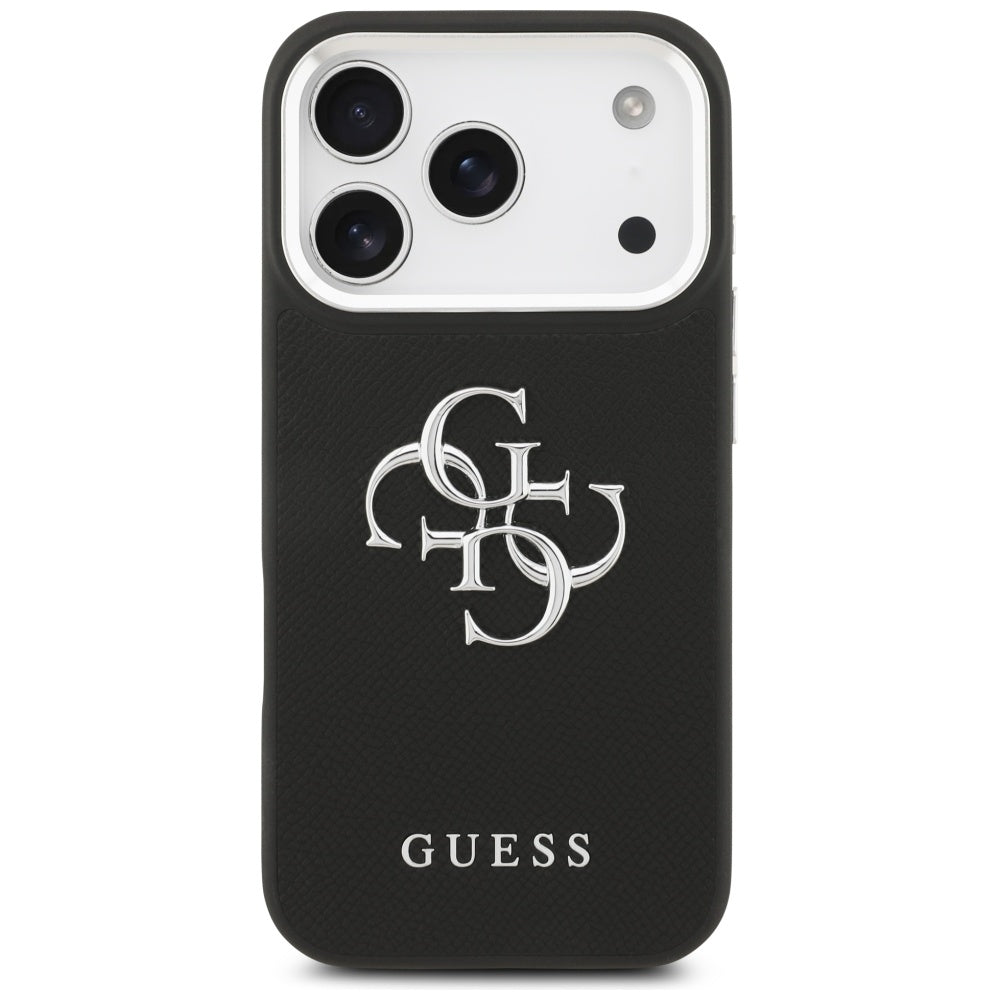 Guess Grained Big 4G Classic Logo case for iPhone 17 Pro - black_2