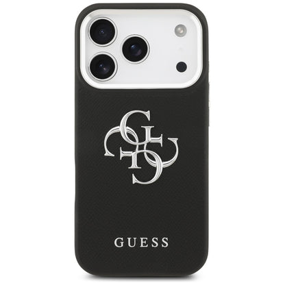Guess Grained Big 4G Classic Logo case for iPhone 17 Pro - black_2