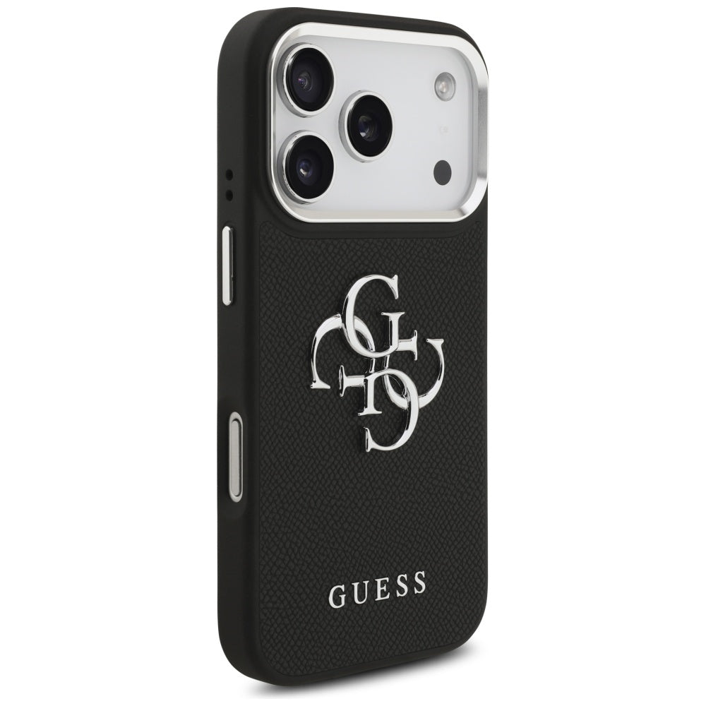 Guess Grained Big 4G Classic Logo case for iPhone 17 Pro - black_3