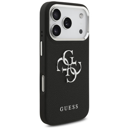 Guess Grained Big 4G Classic Logo case for iPhone 17 Pro - black_3