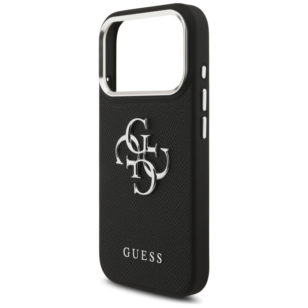 Guess Grained Big 4G Classic Logo case for iPhone 17 Pro - black_5