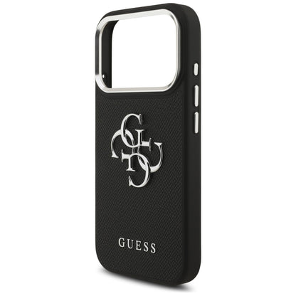 Guess Grained Big 4G Classic Logo case for iPhone 17 Pro - black_5