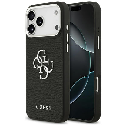 Guess Grained Big 4G Classic Logo case for iPhone 17 Pro Max - black_0