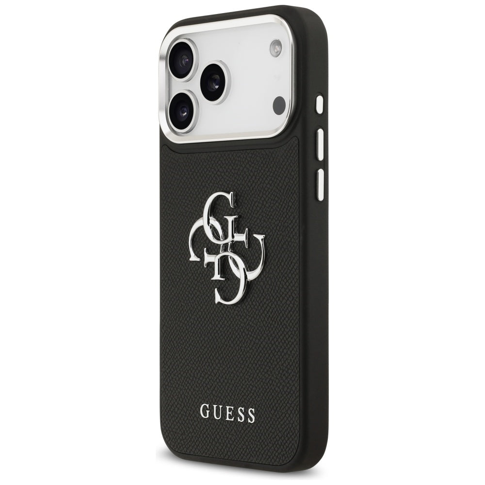 Guess Grained Big 4G Classic Logo case for iPhone 17 Pro Max - black_1