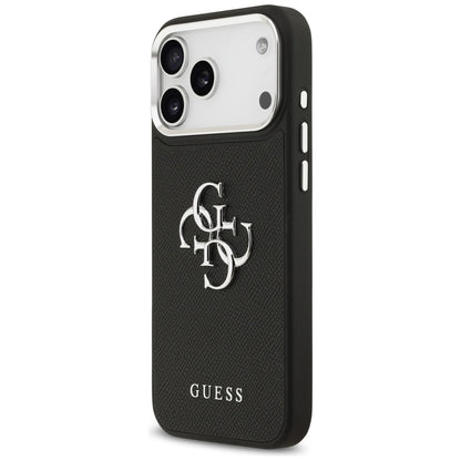 Guess Grained Big 4G Classic Logo case for iPhone 17 Pro Max - black_1