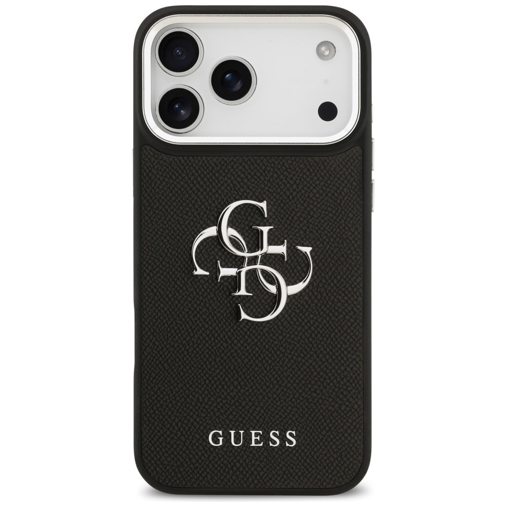 Guess Grained Big 4G Classic Logo case for iPhone 17 Pro Max - black_2
