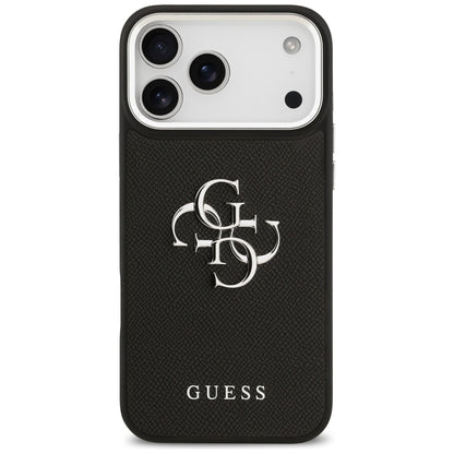 Guess Grained Big 4G Classic Logo case for iPhone 17 Pro Max - black_2