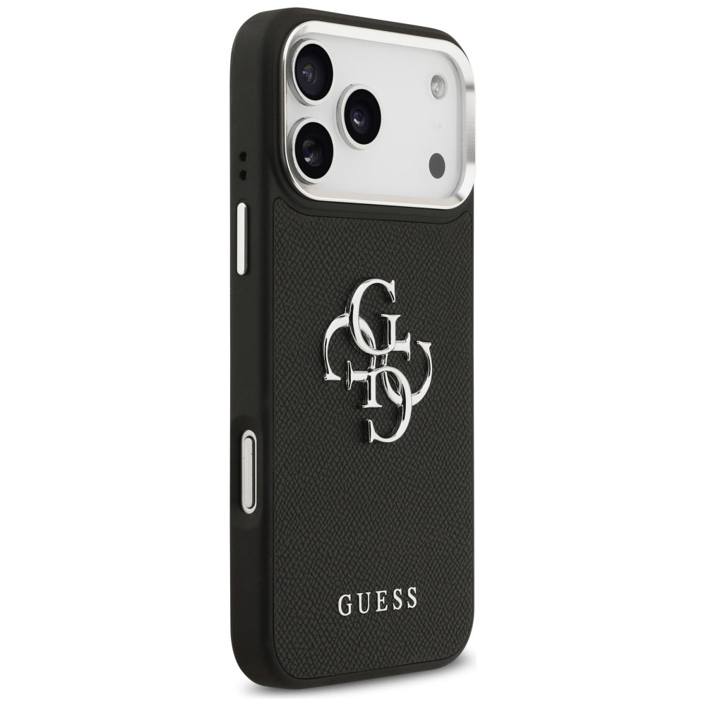 Guess Grained Big 4G Classic Logo case for iPhone 17 Pro Max - black_3