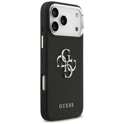 Guess Grained Big 4G Classic Logo case for iPhone 17 Pro Max - black_3