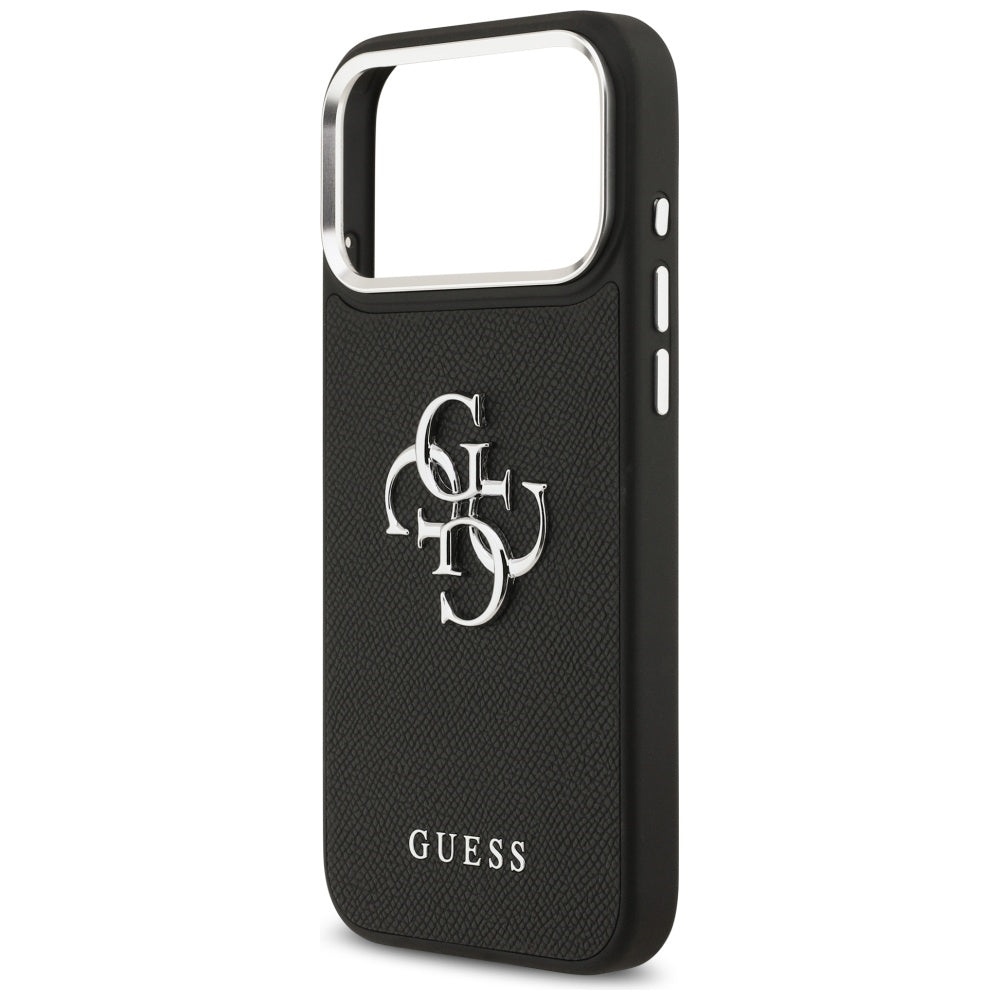Guess Grained Big 4G Classic Logo case for iPhone 17 Pro Max - black_5