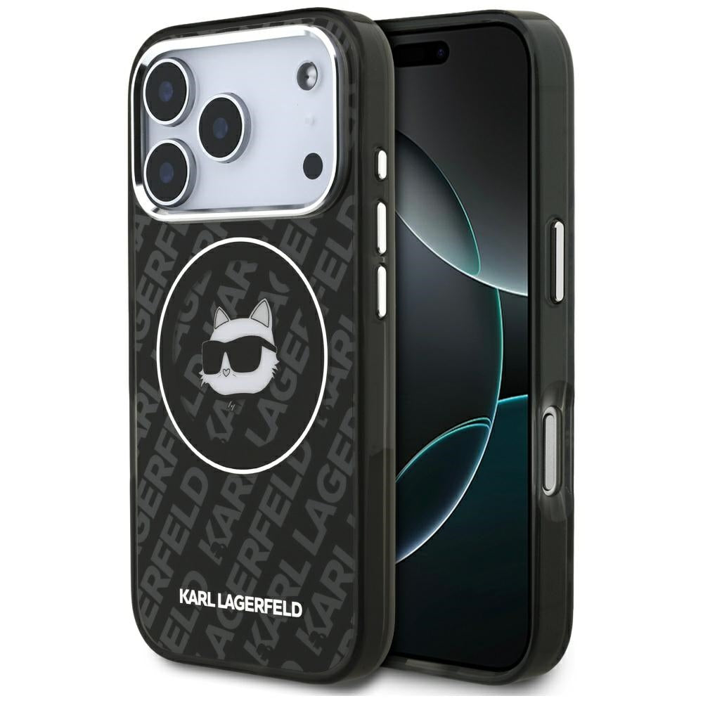 Karl Lagerfeld IML Choupette Head Logo MagSafe Case for iPhone 17 Pro - Black_0