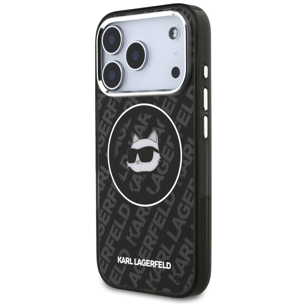 Karl Lagerfeld IML Choupette Head Logo MagSafe Case for iPhone 17 Pro - Black_1