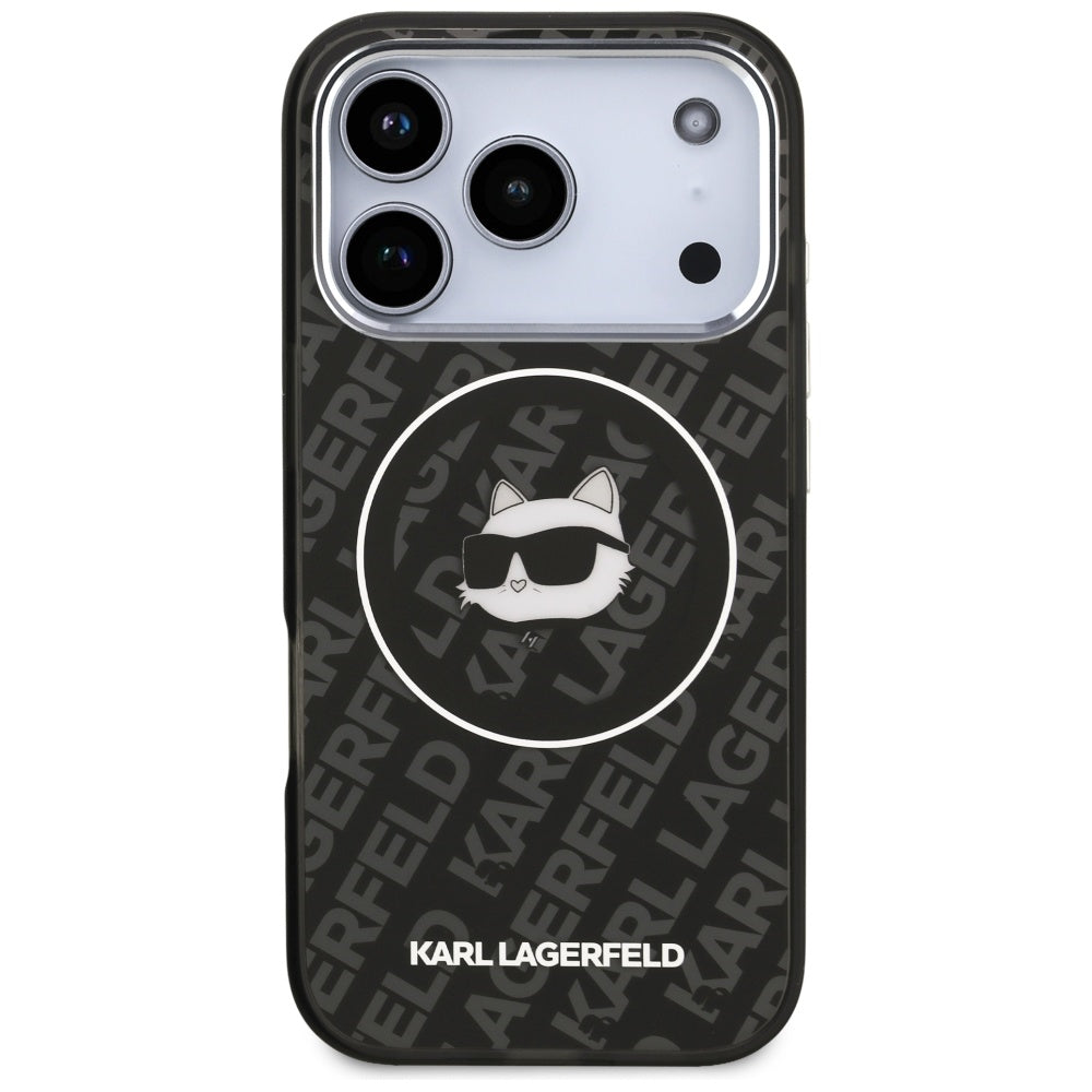 Karl Lagerfeld IML Choupette Head Logo MagSafe Case for iPhone 17 Pro - Black_2