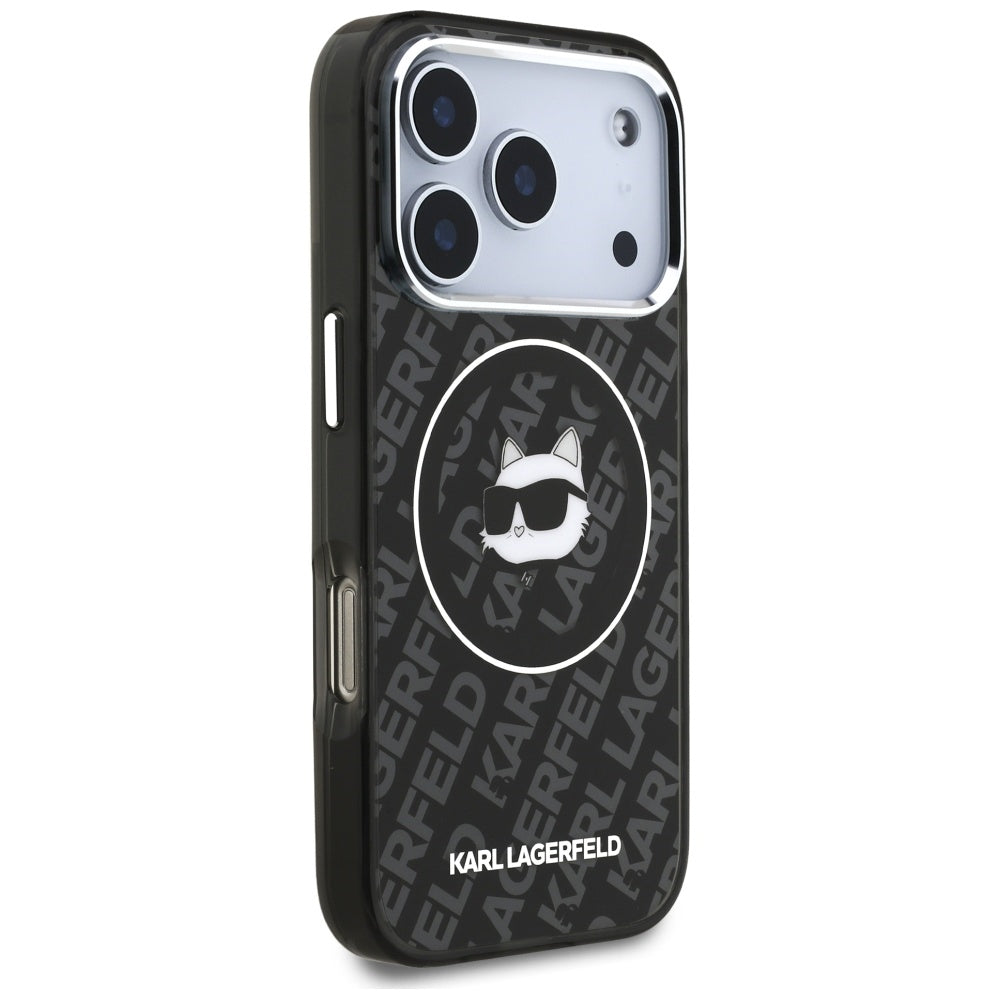 Karl Lagerfeld IML Choupette Head Logo MagSafe Case for iPhone 17 Pro - Black_3