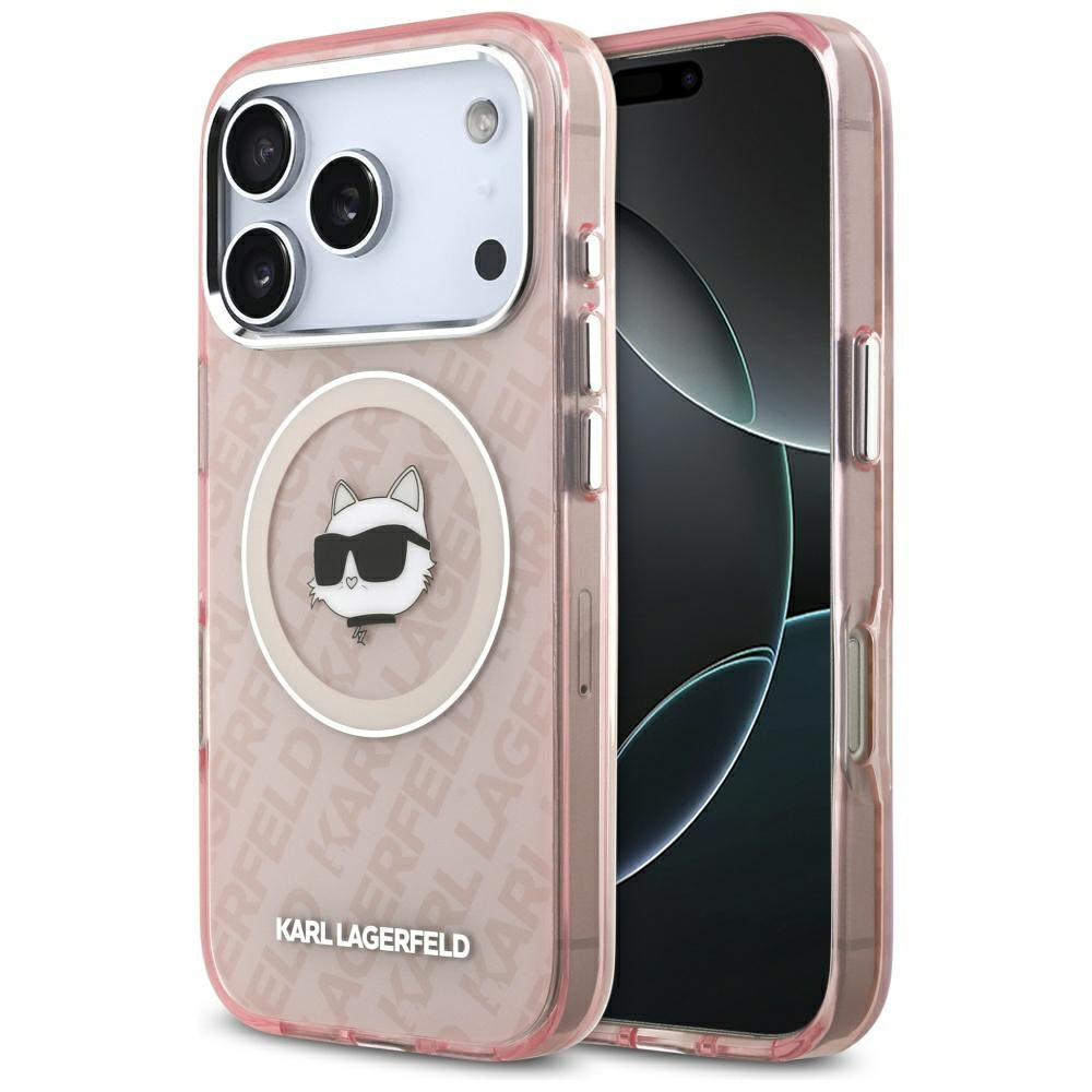Karl Lagerfeld IML Choupette Head Logo MagSafe Case for iPhone 17 Pro Max - Pink_0