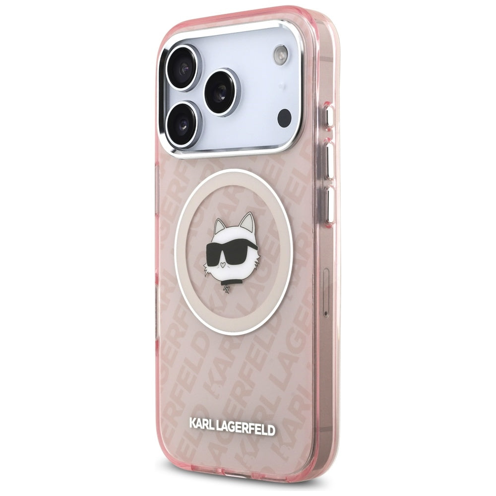 Karl Lagerfeld IML Choupette Head Logo MagSafe Case for iPhone 17 Pro Max - Pink_1