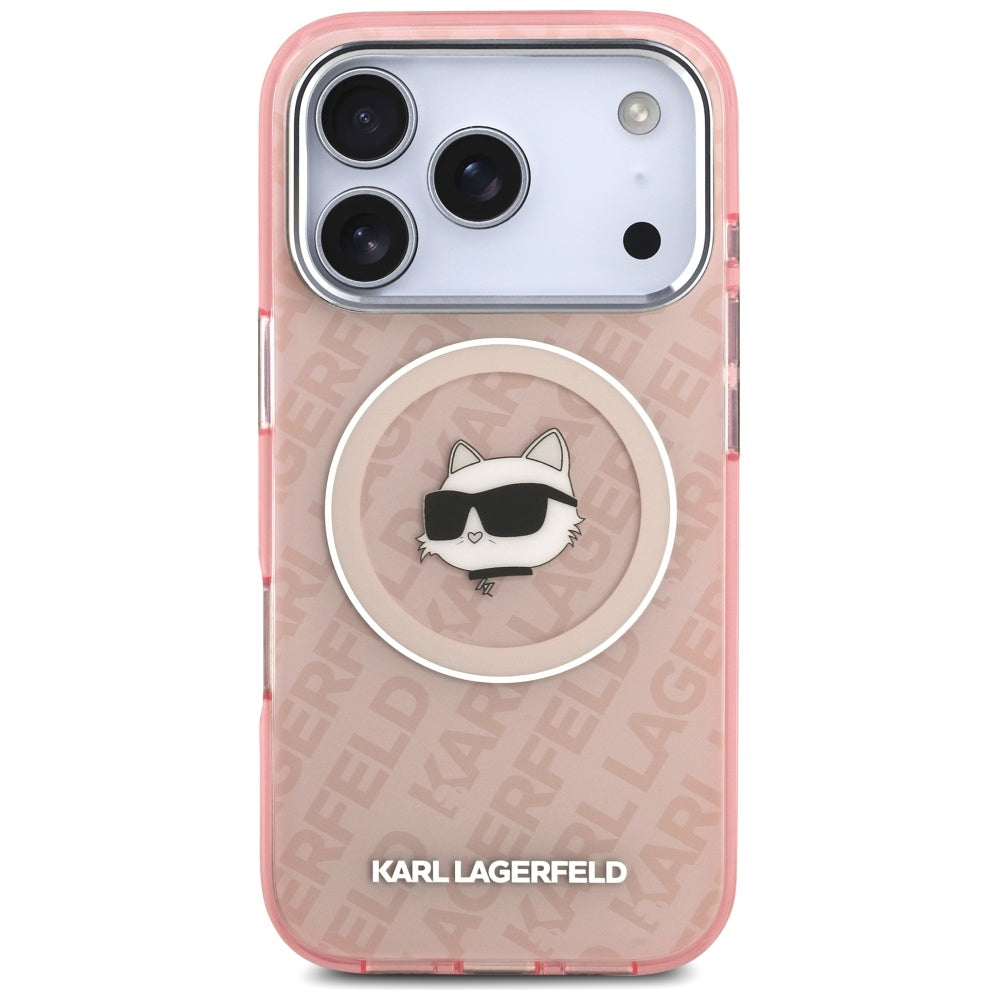 Karl Lagerfeld IML Choupette Head Logo MagSafe Case for iPhone 17 Pro Max - Pink_2
