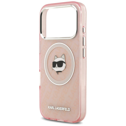 Karl Lagerfeld IML Choupette Head Logo MagSafe Case for iPhone 17 Pro Max - Pink_5