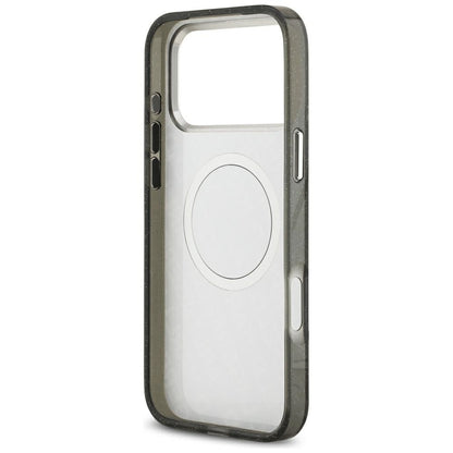 Karl Lagerfeld IML Glitter Karl&amp;Choupette Heads Logo MagSafe Case for iPhone 17 Pro Max - Black_6