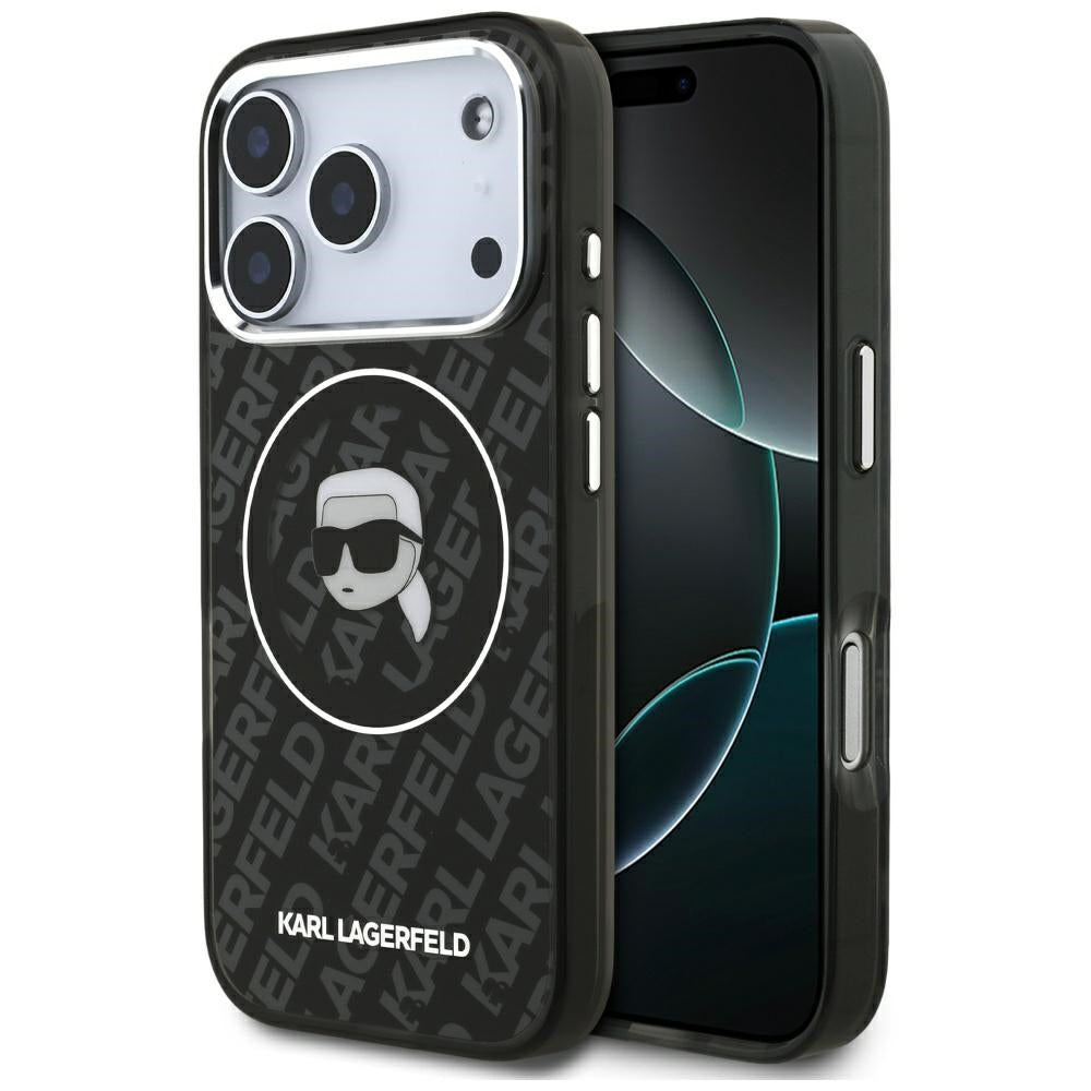 Karl Lagerfeld IML Karl Head Logo MagSafe Case for iPhone 17 Pro - Black_0