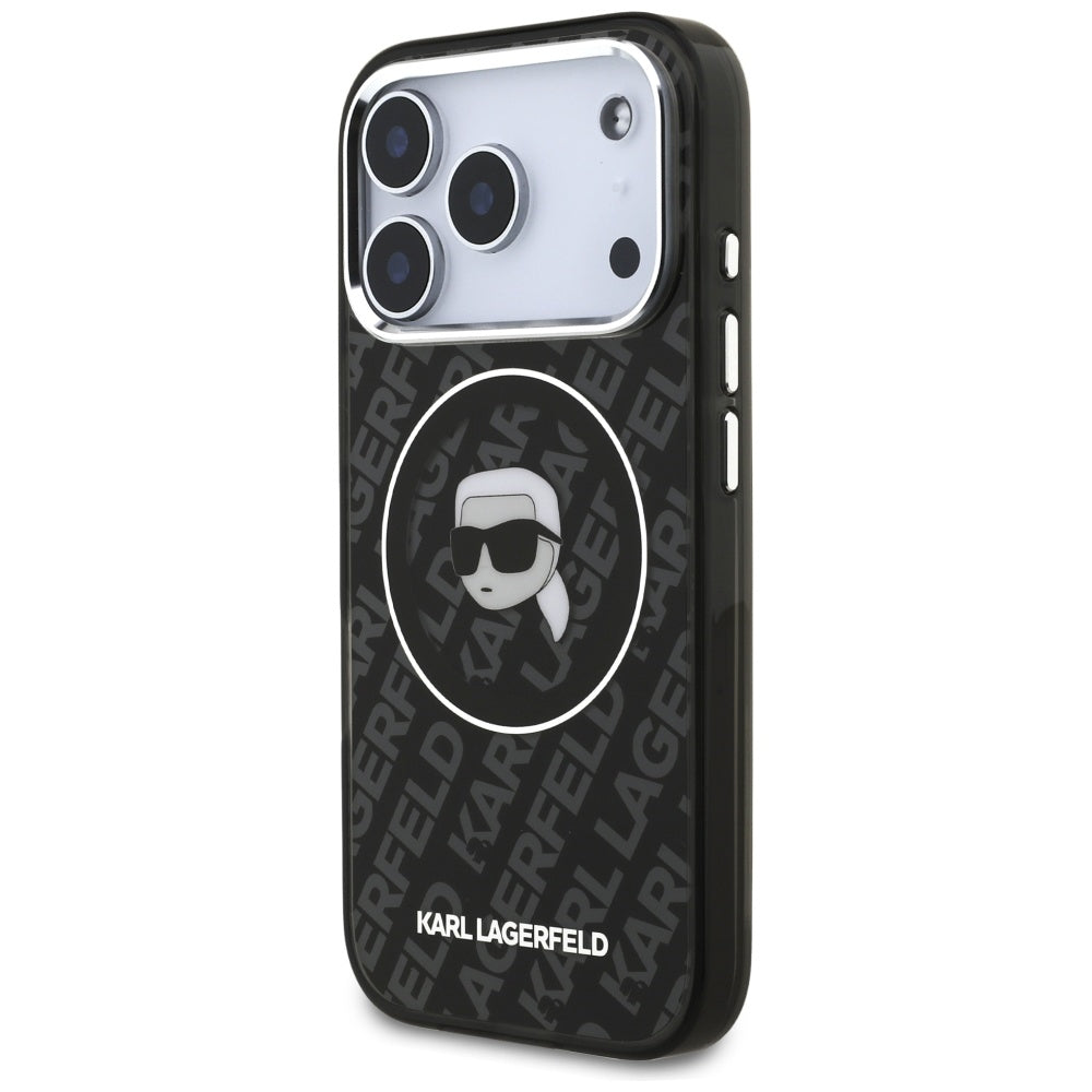 Karl Lagerfeld IML Karl Head Logo MagSafe Case for iPhone 17 Pro - Black_1