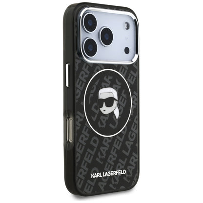 Karl Lagerfeld IML Karl Head Logo MagSafe Case for iPhone 17 Pro - Black_3