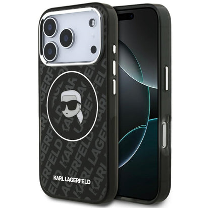 Karl Lagerfeld IML Karl Head Logo MagSafe Case for iPhone 17 Pro Max - Black_0