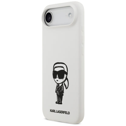Karl Lagerfeld Silicone Karl Sketch &amp; Logo MagSafe Case for iPhone 17 Air - White_1