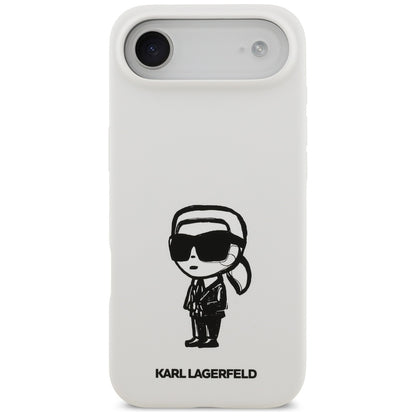 Karl Lagerfeld Silicone Karl Sketch &amp; Logo MagSafe Case for iPhone 17 Air - White_2