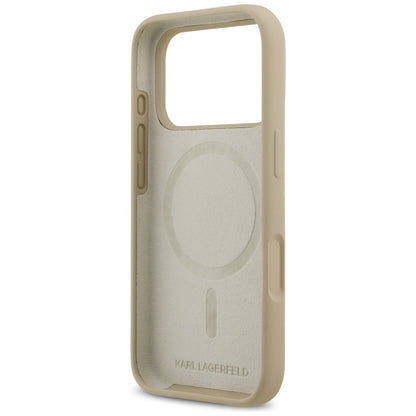 Karl Lagerfeld Silicone Karl Sketch &amp; Logo MagSafe Case for iPhone 17 Pro - Brown_6