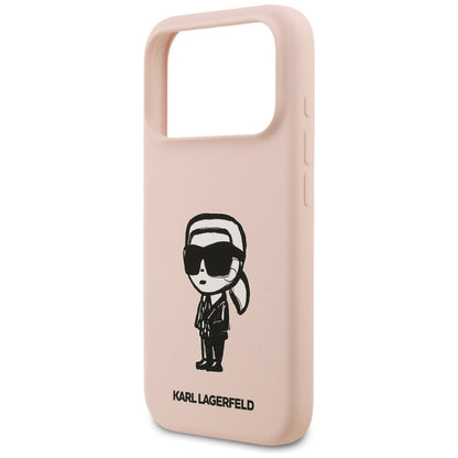 Karl Lagerfeld Silicone Karl Sketch &amp; Logo MagSafe Case for iPhone 17 Pro Max - Pink_5
