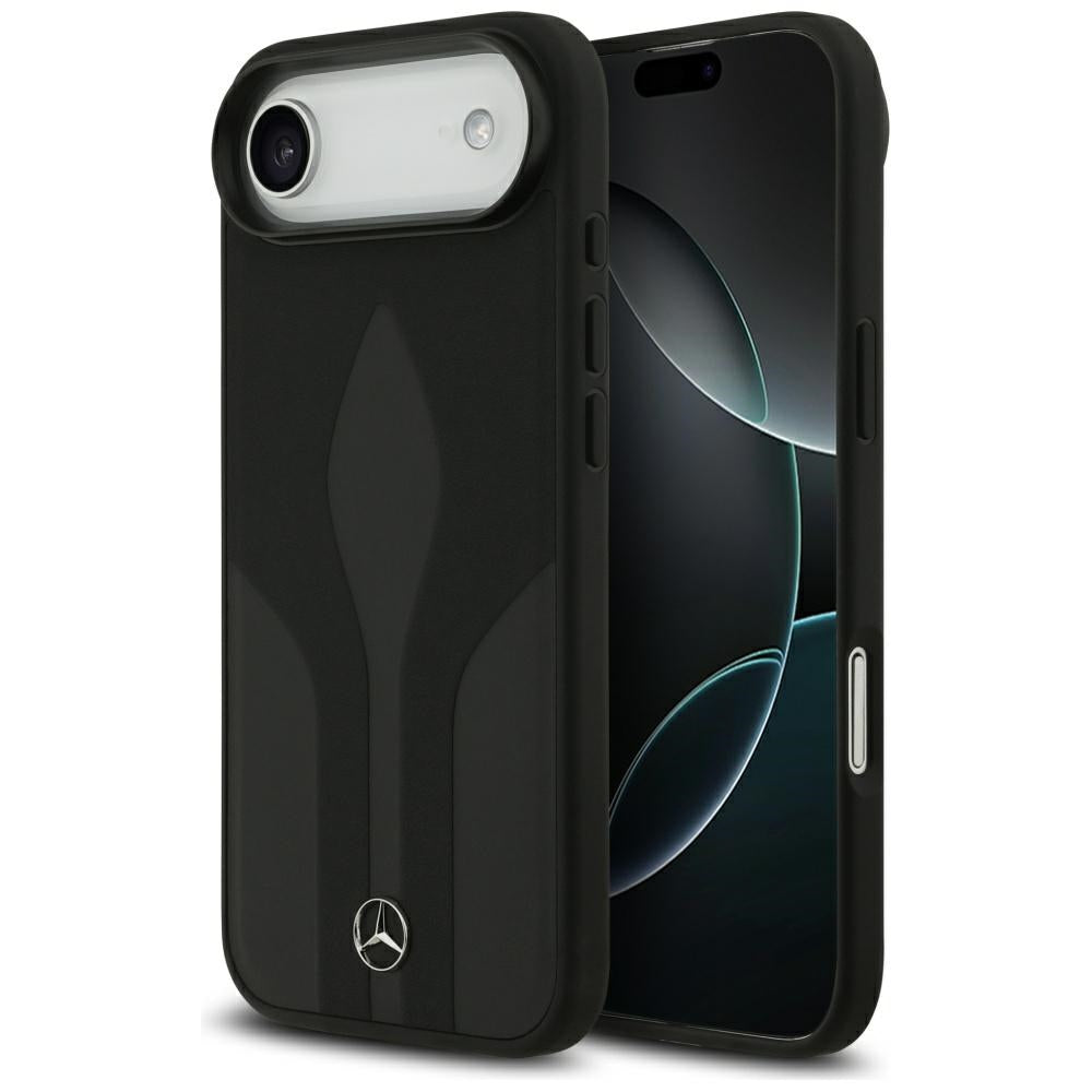 Mercedes Leather The Move MagSafe case for iPhone 17 Air - black_0