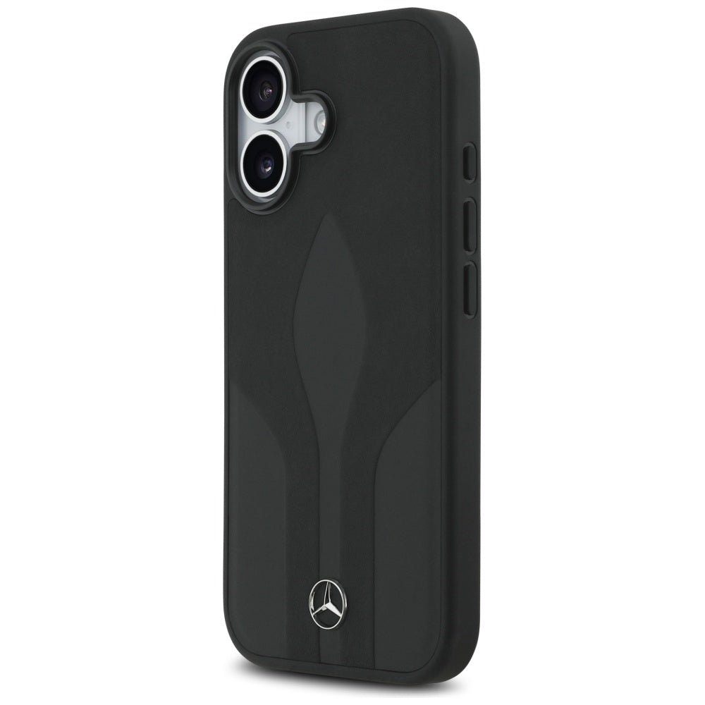 Mercedes Leather The Move MagSafe case for iPhone 17 - black_1
