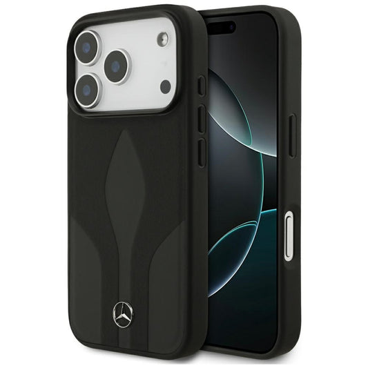 Mercedes Leather The Move MagSafe Case for iPhone 17 Pro - Black_0
