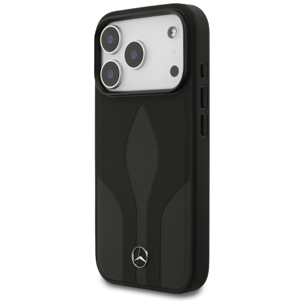 Mercedes Leather The Move MagSafe Case for iPhone 17 Pro - Black_1