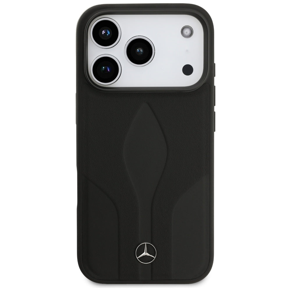Mercedes Leather The Move MagSafe Case for iPhone 17 Pro - Black_2
