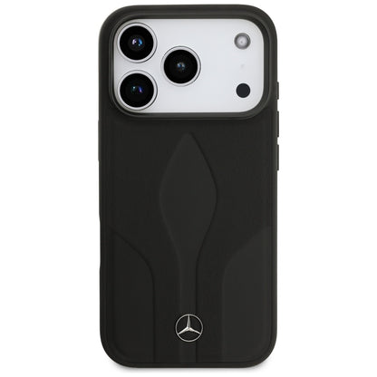 Mercedes Leather The Move MagSafe Case for iPhone 17 Pro - Black_2