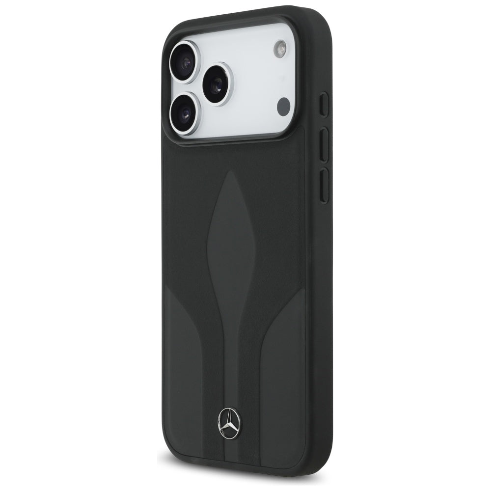 Mercedes Leather The Move MagSafe Case for iPhone 17 Pro Max - Black_1