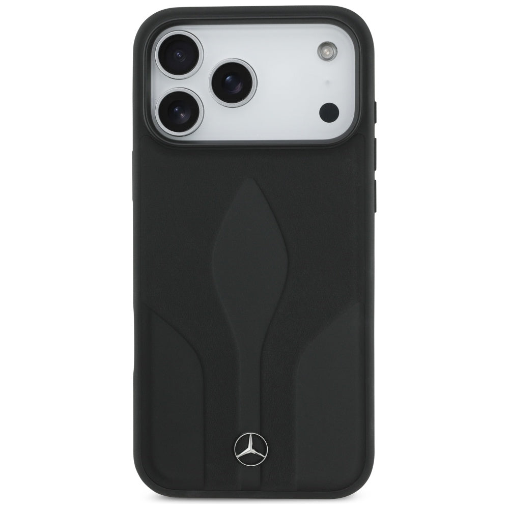 Mercedes Leather The Move MagSafe Case for iPhone 17 Pro Max - Black_2