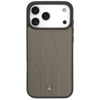 Mercedes Leather The Move MagSafe Case for iPhone 17 Pro Max - Beige_2